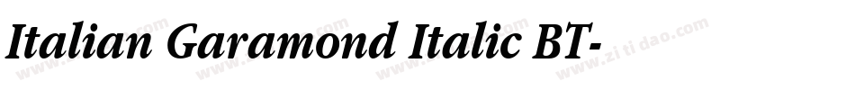 Italian Garamond Italic BT字体转换